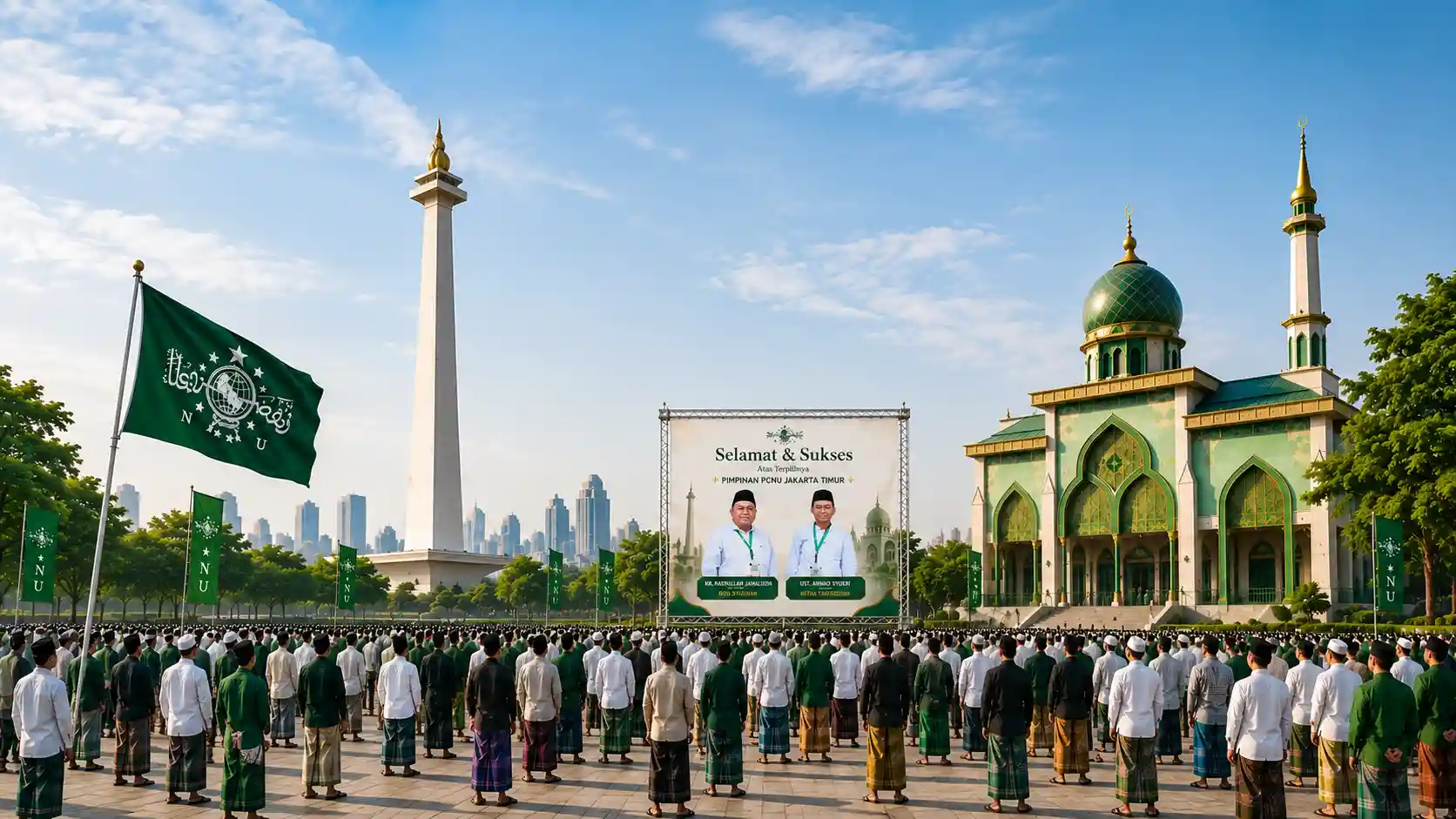 Kebersamaan pengurus dan warga PWNU Pengurus Wilayah Provinsi Papua Pegunungan